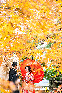 浜松・掛川 シアスタイル 紅葉に囲まれて和装フォト