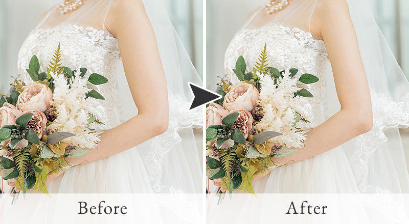 ボディラインの補正レタッチビフォーアフターイメージ画像