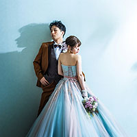 韓国風おしゃれなウエディングフォトを写真館で