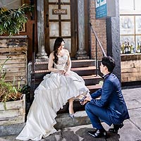 結婚式の前撮り写真を韓国風フォトに