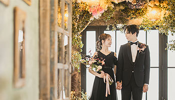 韓国風の結婚式の前撮りウエディングフォト撮影