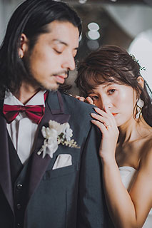 フォトスタジオで韓国風ウエディングフォト撮影05