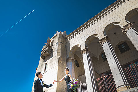 フォトスタジオで韓国風ウエディングフォト撮影06