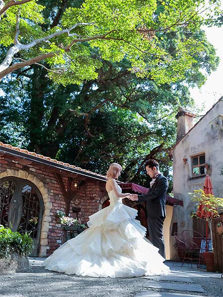 結婚式ロケーションフォトぬくもりの森で前撮り撮影01