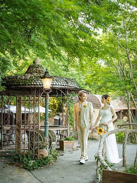 結婚式ロケーションフォトぬくもりの森で前撮り撮影02