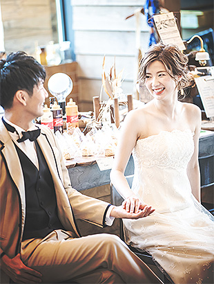 リアンディの中でおしゃれな結婚式の写真撮影