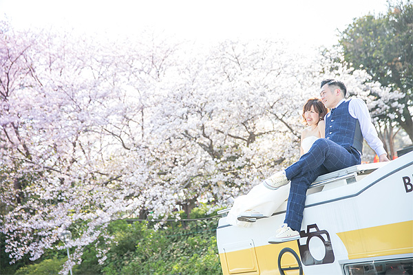 浜松 フォトウエディング シアスタイル 人気の桜ロケーション撮影