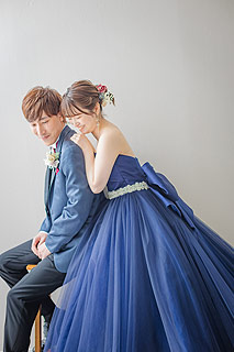 フォトスタジオでシンプルウエディングフォト撮影07